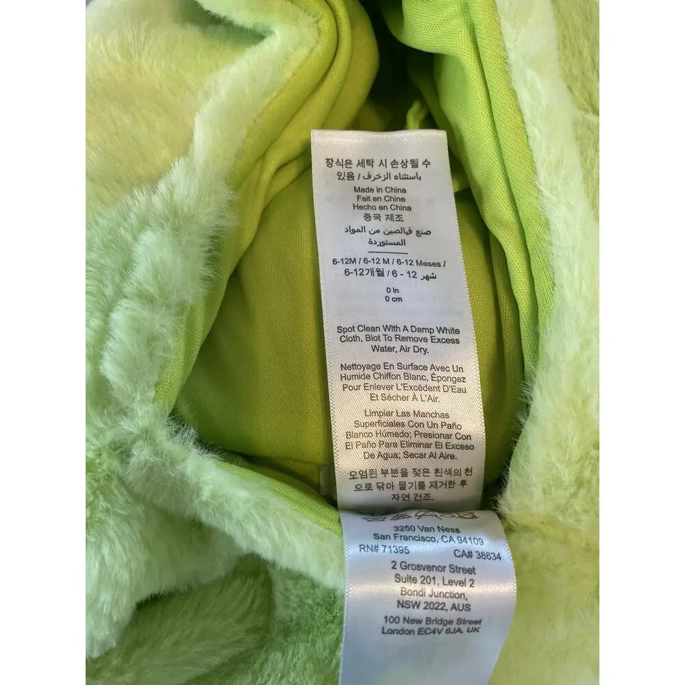 Pottery Barn Kids Green Alien Baby Halloween Costume Outfit PBK Size 6-12 Months - Picture 7 of 7